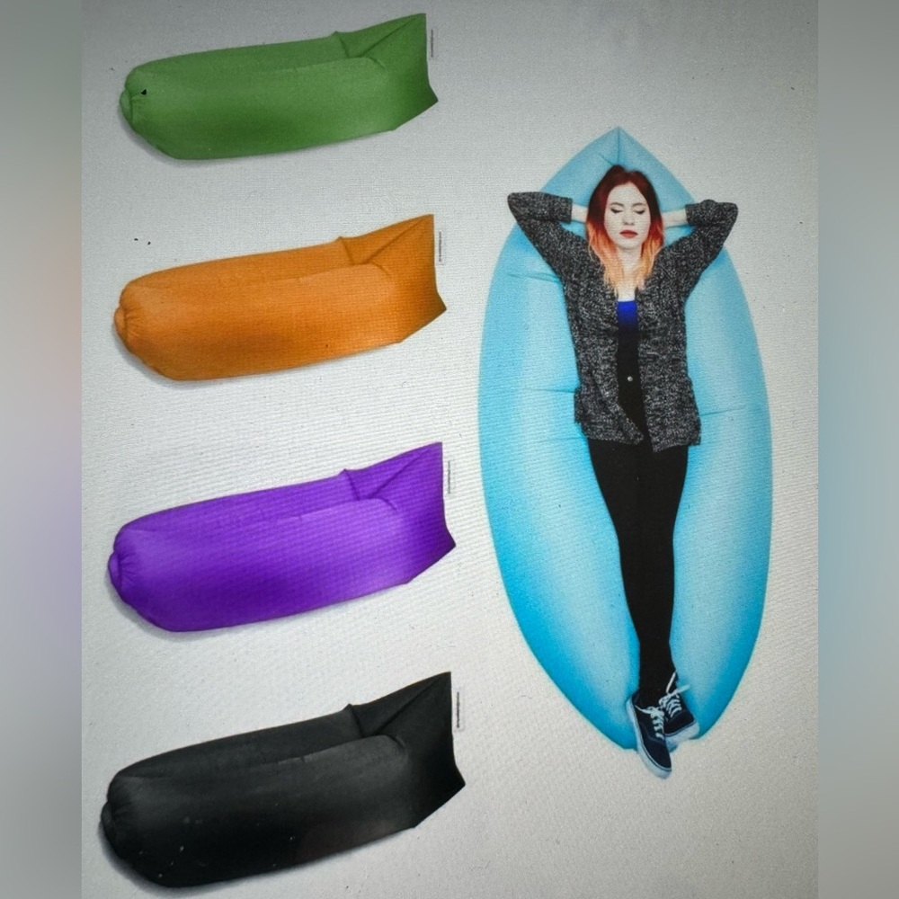 Knap Bag Inflatable Air Sofa Portable Couch Camping Chair. Easy Set-up.